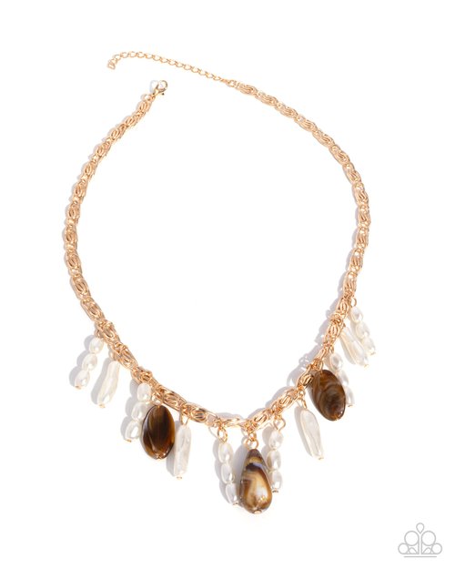 Dangling Destination - Brown - Paparazzi Necklace Image