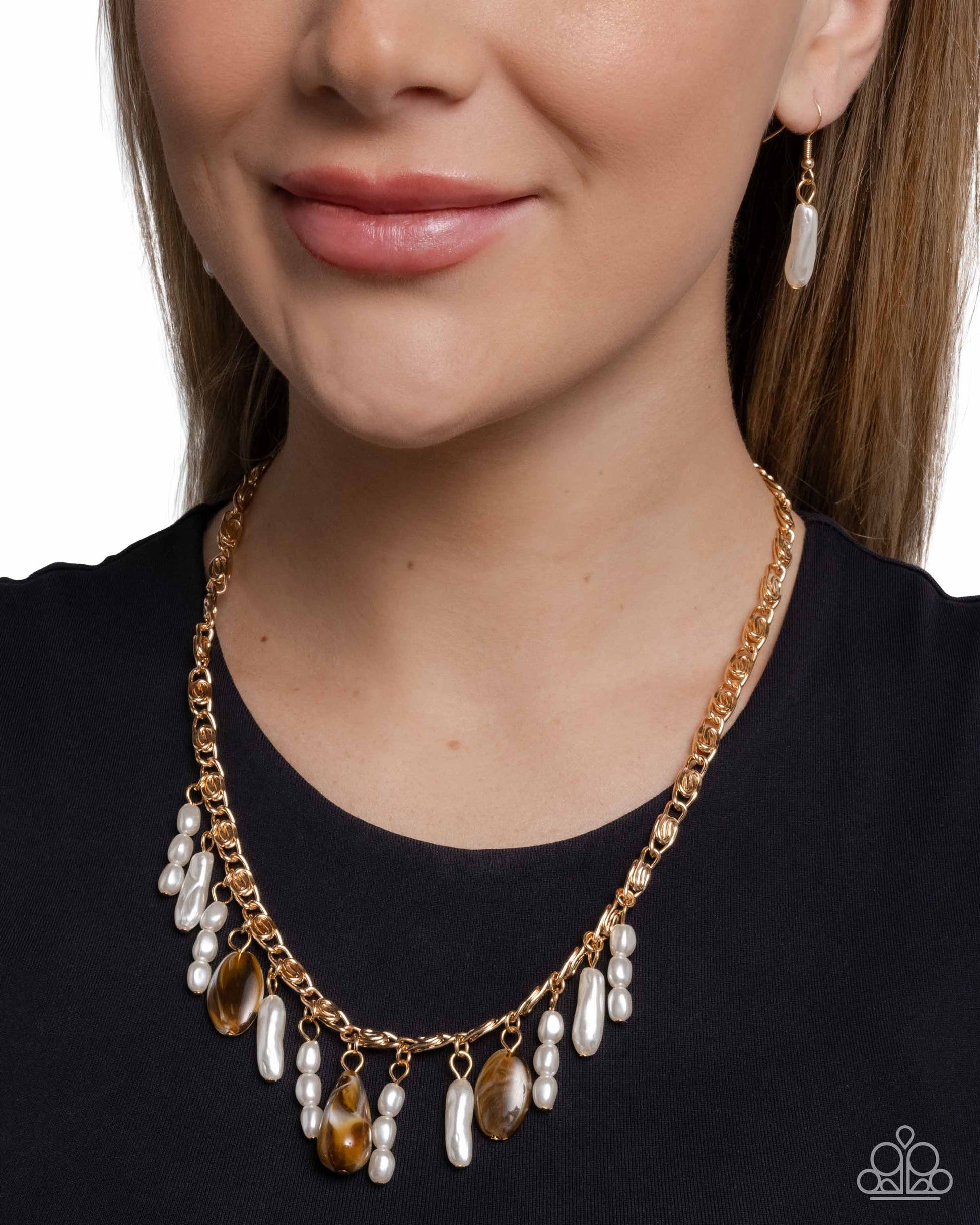 Dangling Destination - Brown - Paparazzi Necklace Image