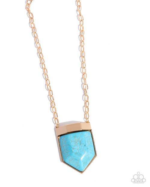 Pendant Passage - Gold - Paparazzi Necklace Image