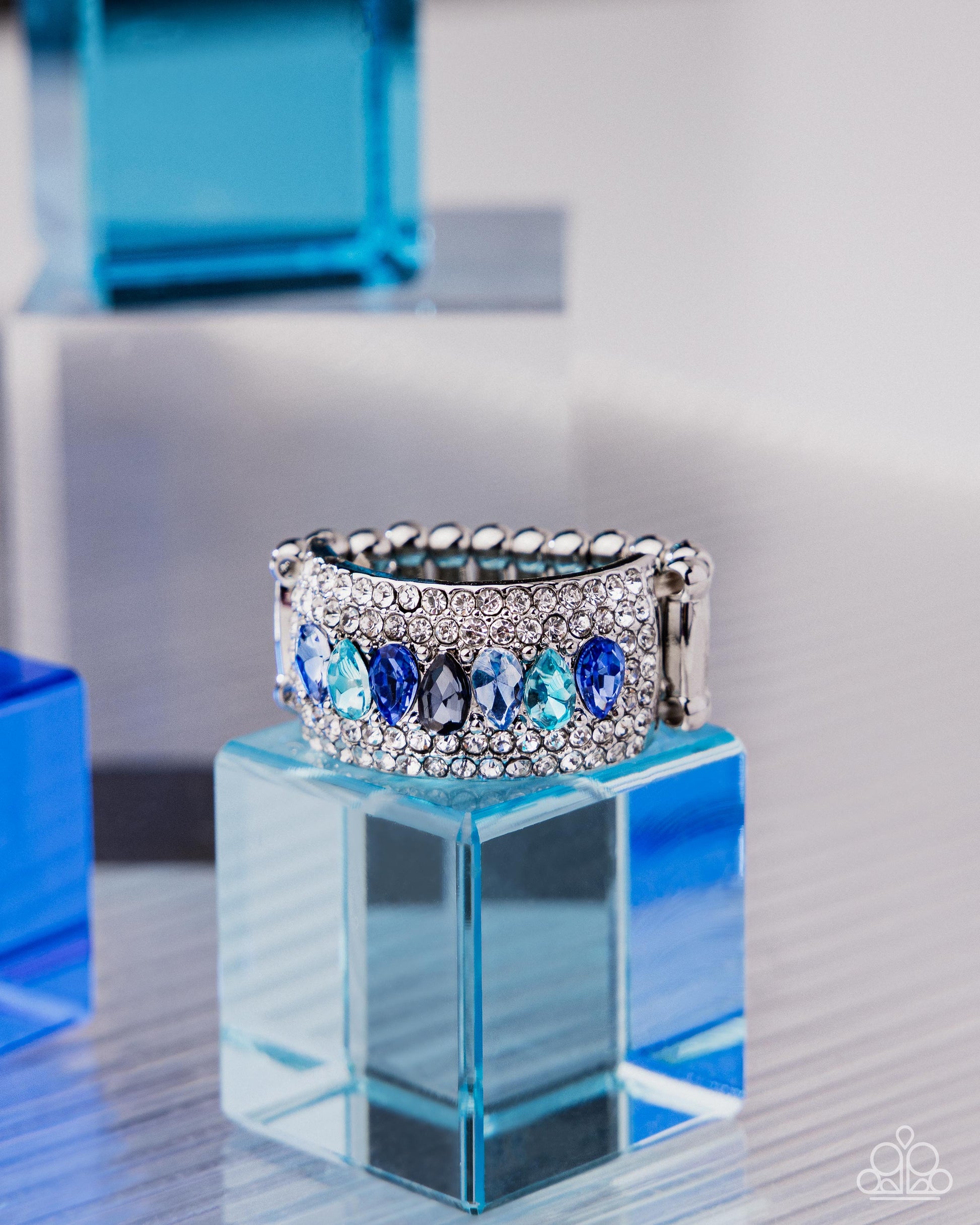 Laid-Back Linear - Blue - Paparazzi Ring Image