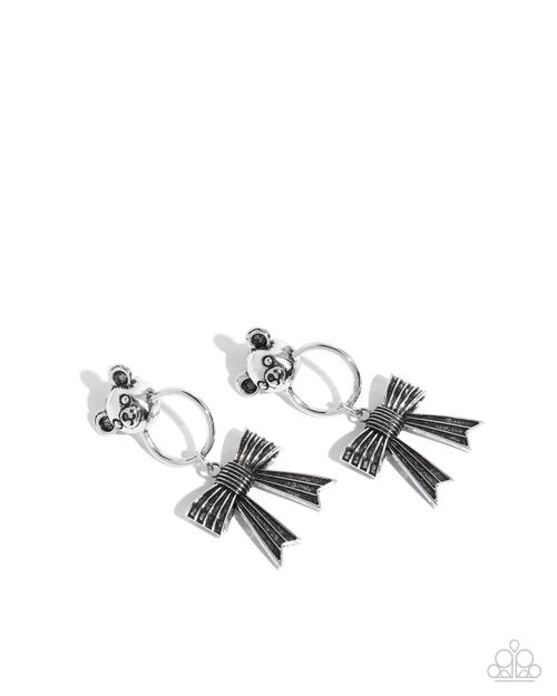 Bear in Mind - Silver - Paparazzi Earring Image