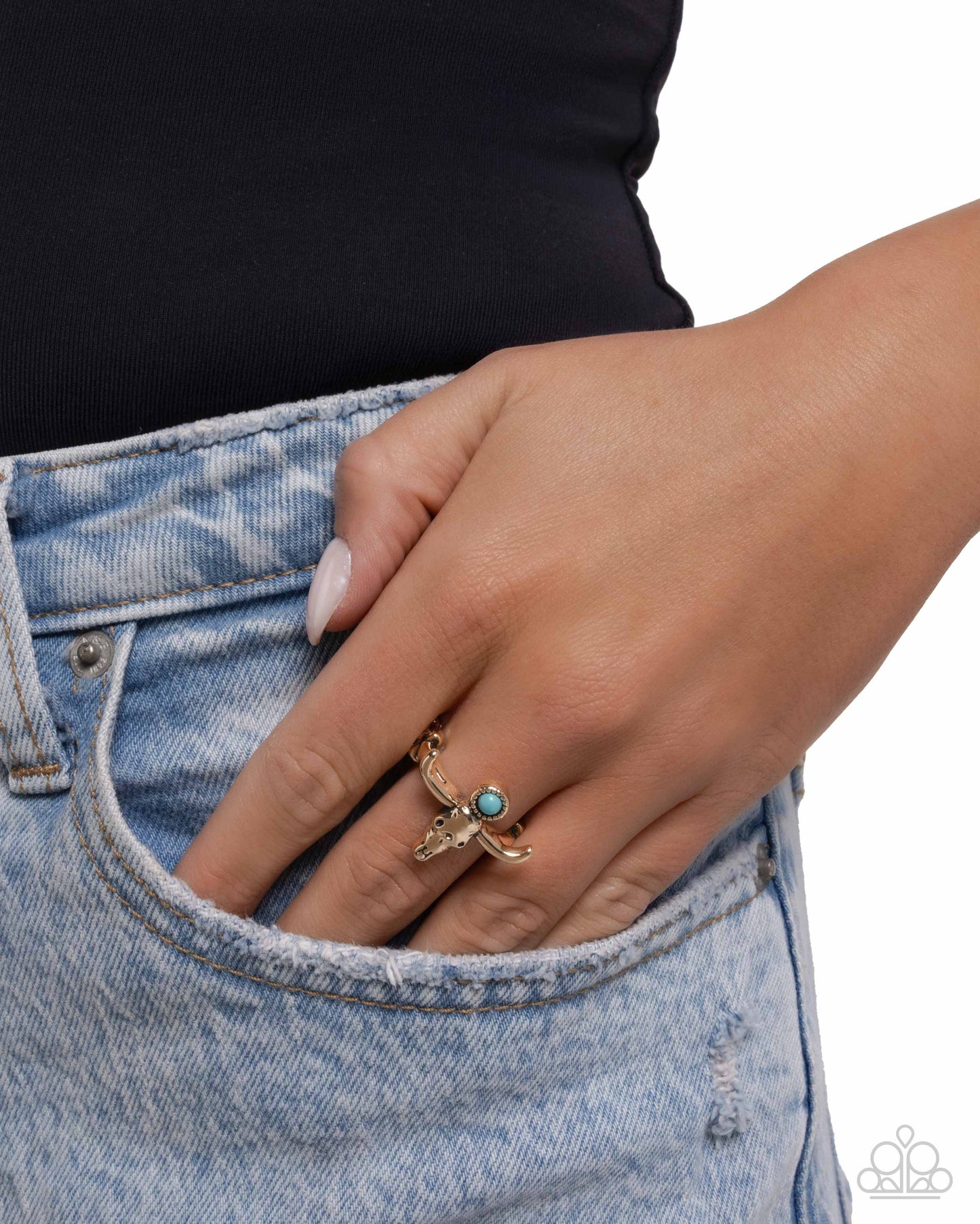 Longhorn Legend - Gold - Paparazzi Ring Image