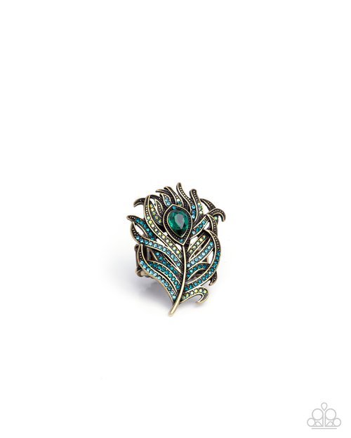 Polished Peacock - Brass - Paparazzi Ring Image