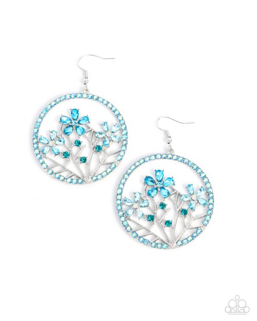 Basic Bouquet - Blue - Paparazzi Earring Image