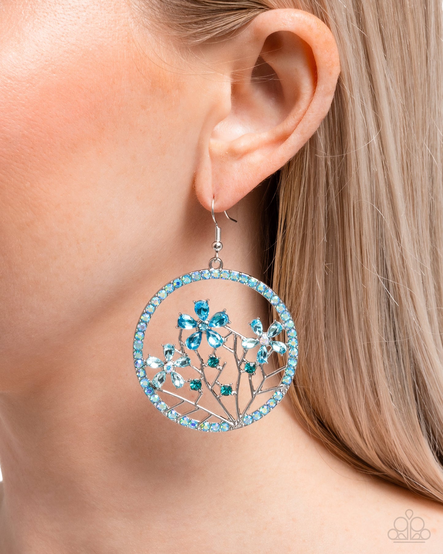 Basic Bouquet - Blue - Paparazzi Earring Image