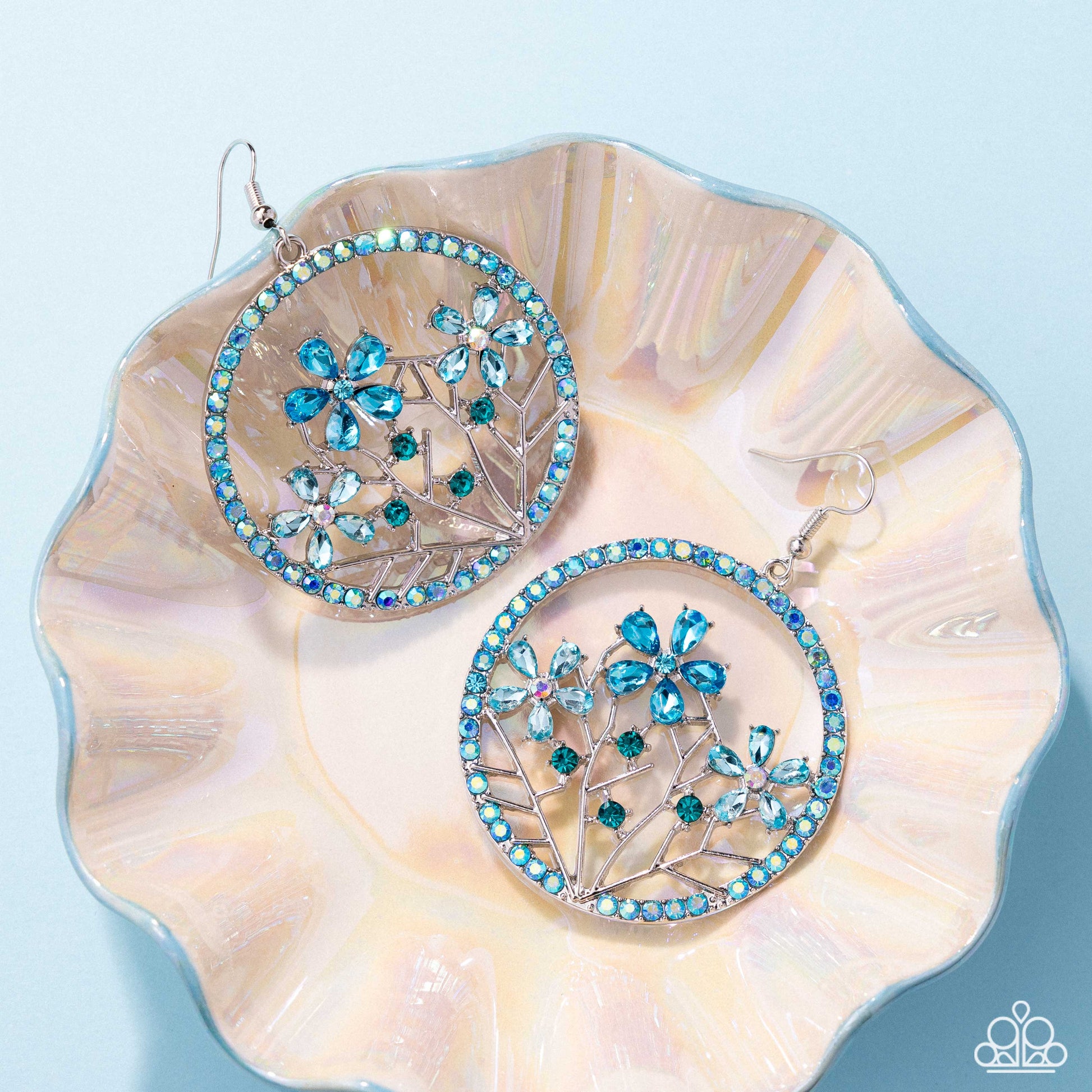 Basic Bouquet - Blue - Paparazzi Earring Image