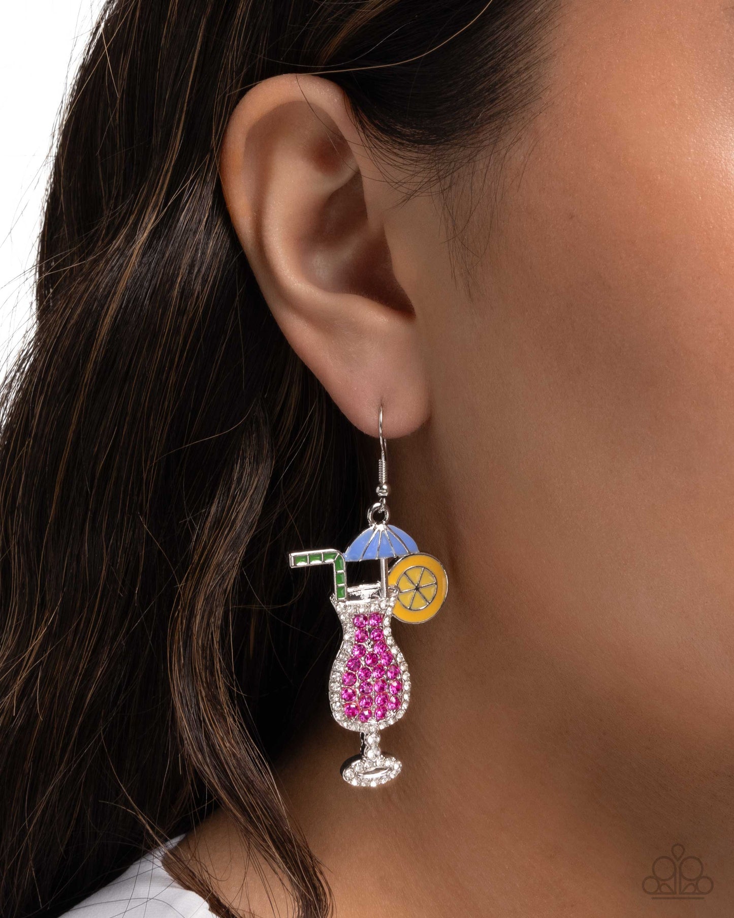 Delightful Daiquiri - Pink - Paparazzi Earring Image