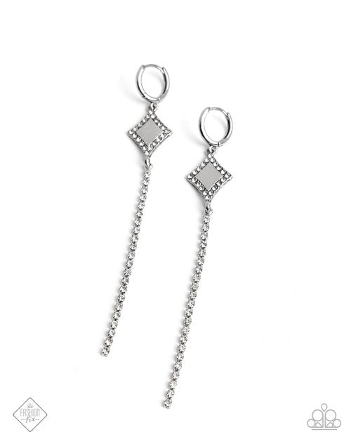 Soft-Hearted Sentiment - White - Paparazzi Earring Image