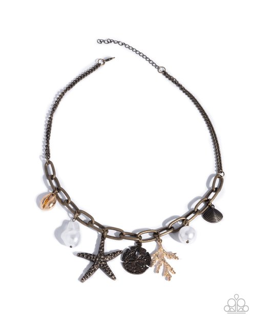 Coral Collection - Brass - Paparazzi Necklace Image