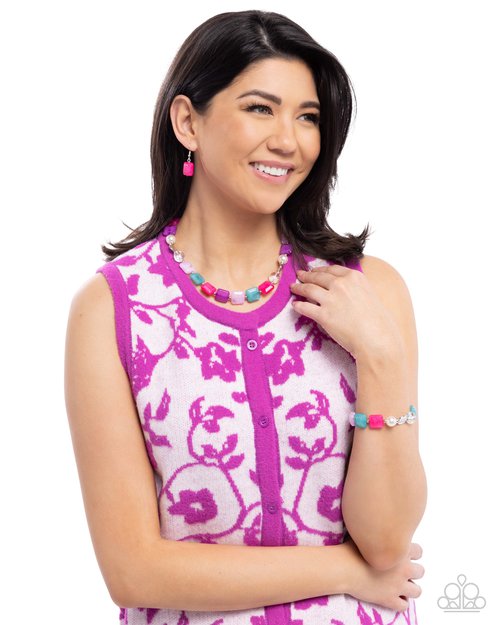 Continuous Cubes - Complete Look - Pink - Paparazzi Product Image