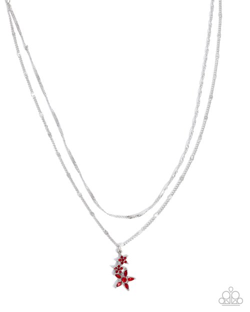 Scintillating Stars - Red - Paparazzi Necklace Image