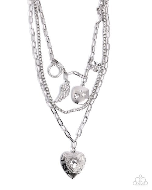 Angelic Ambition - White - Paparazzi Necklace Image
