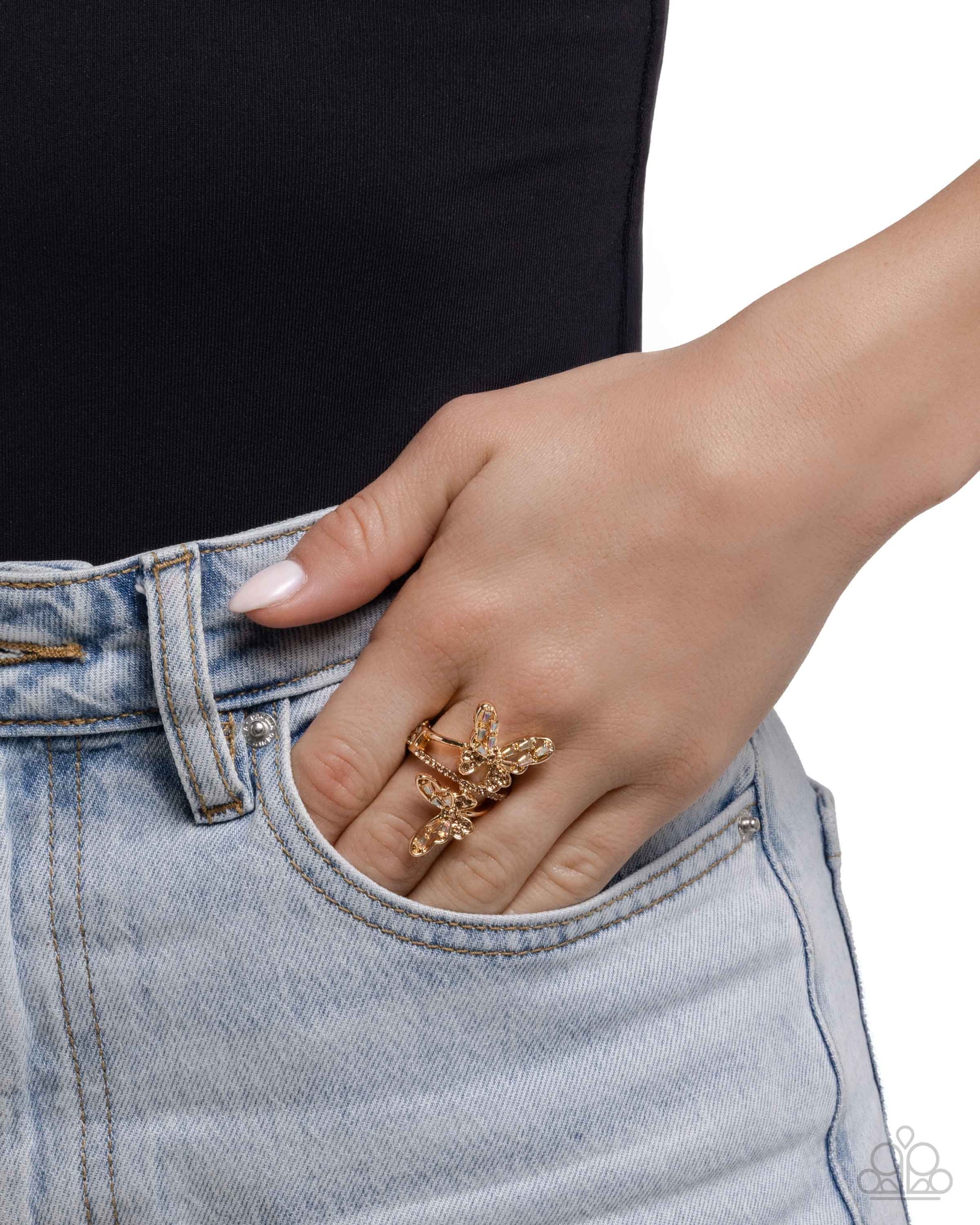 Fluttering Flamenco - Brown - Paparazzi Ring Image