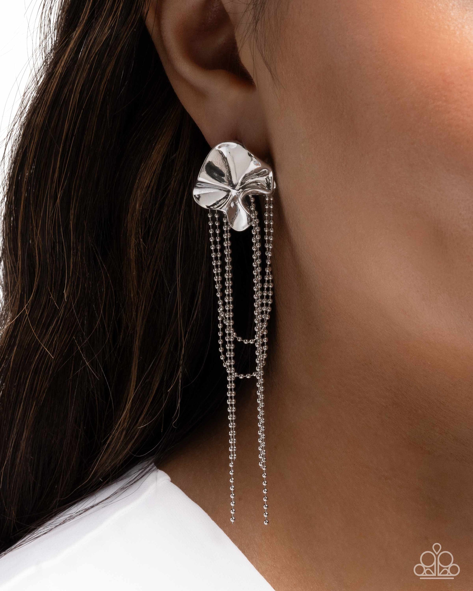 Musings Medley - Silver - Paparazzi Earring Image