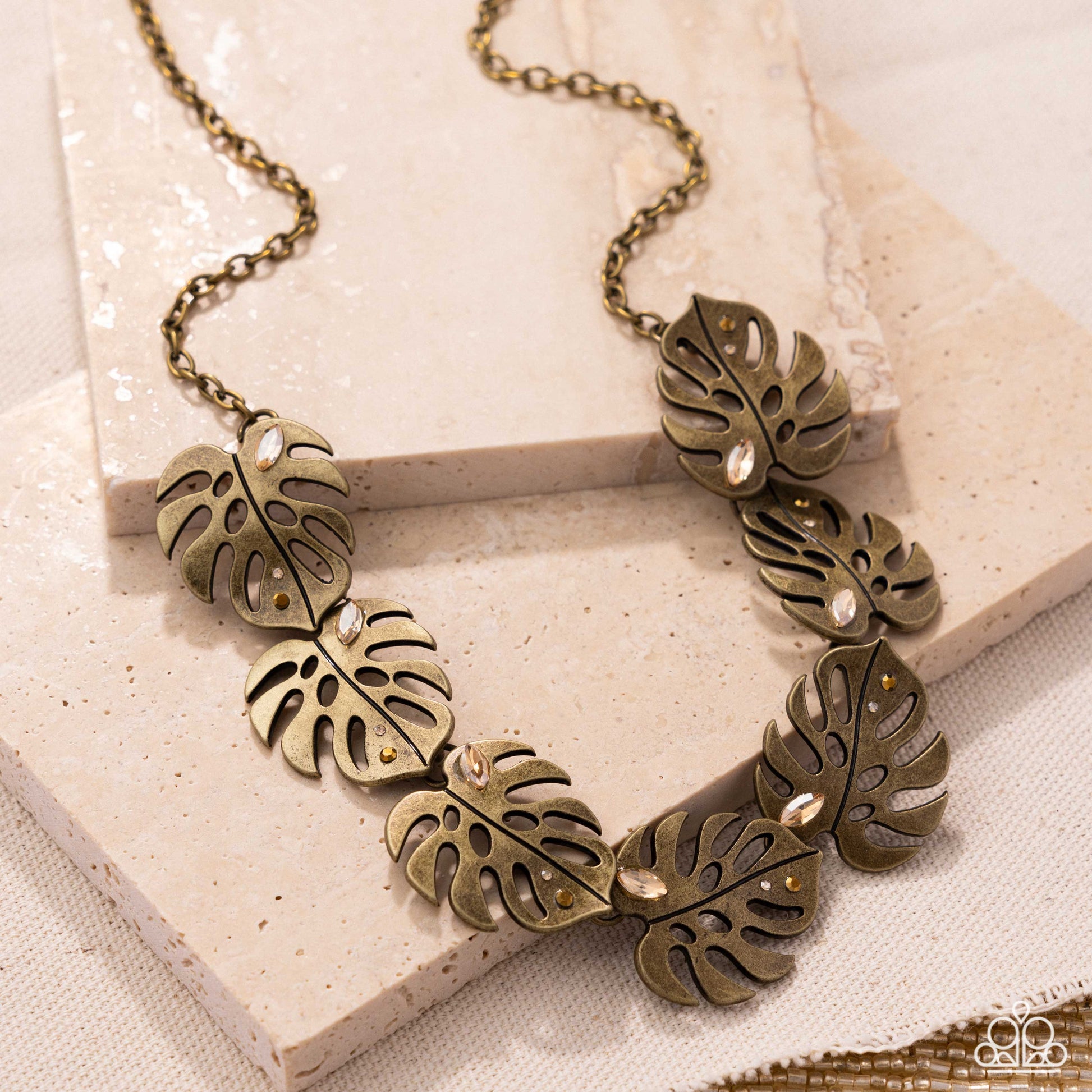 Leafy Legato - Brass - Paparazzi Necklace Image