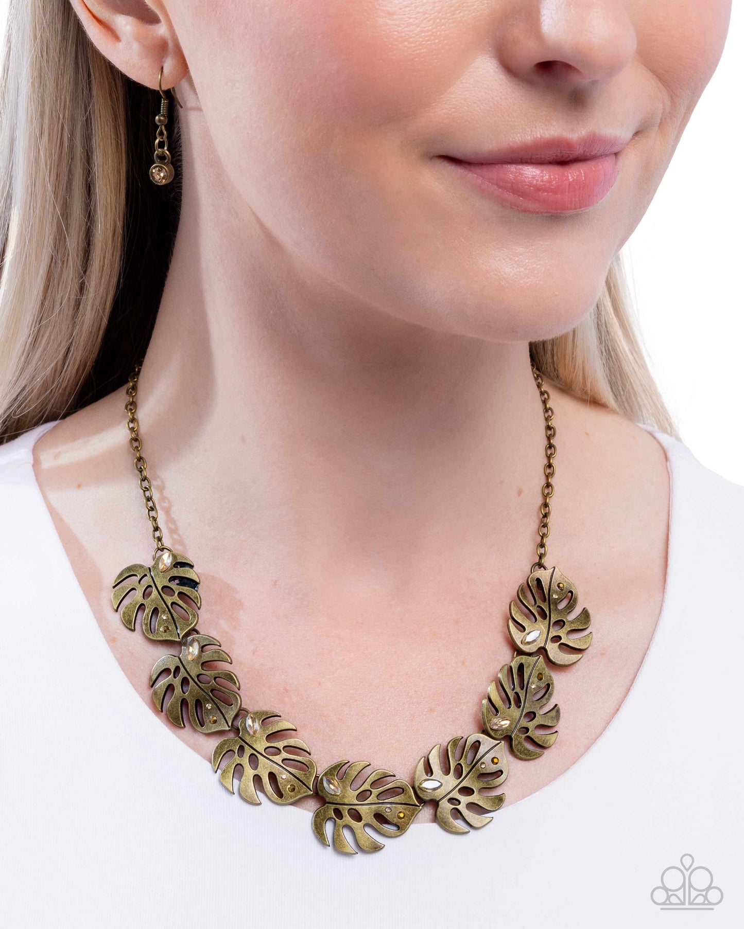 Leafy Legato - Brass - Paparazzi Necklace Image