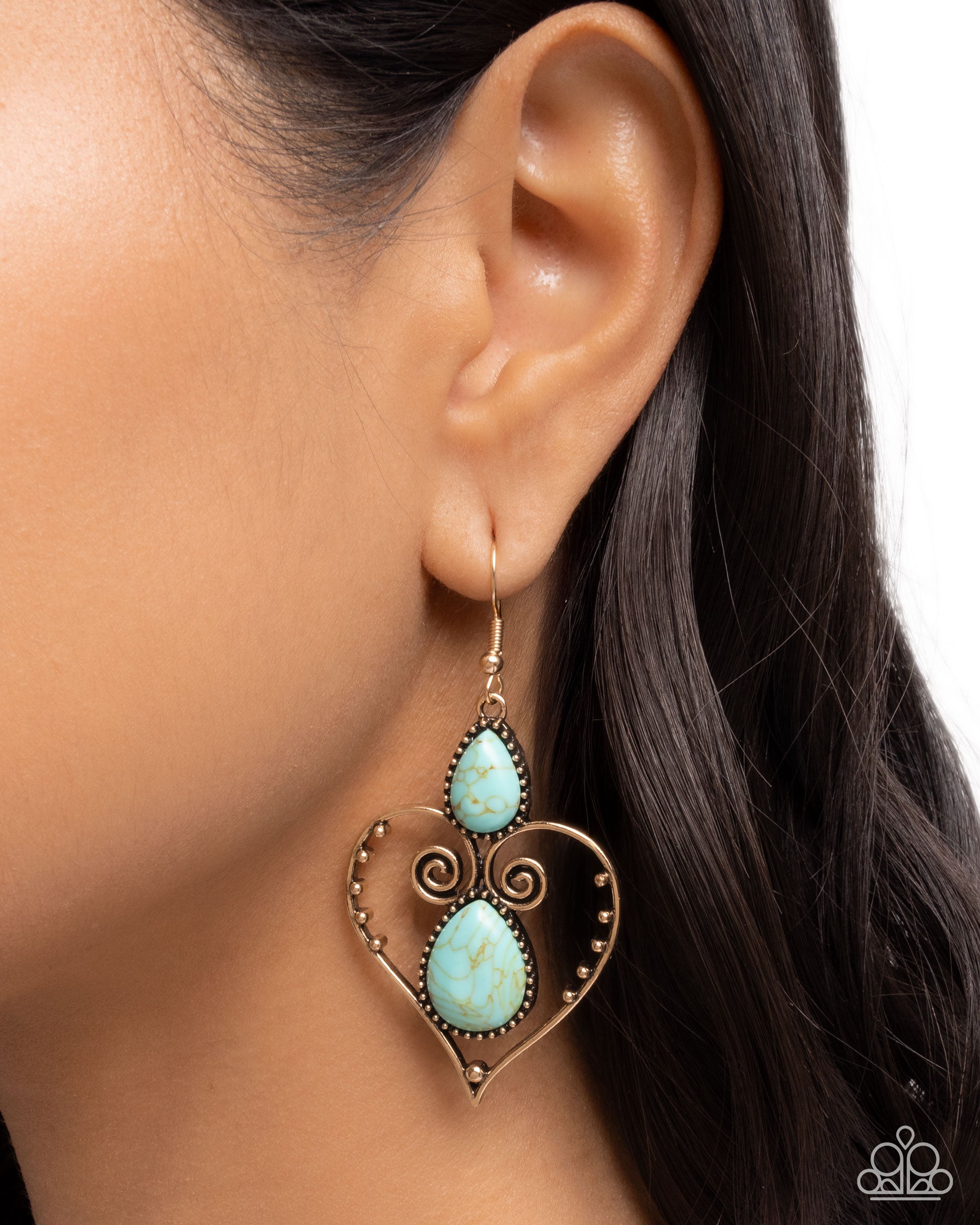 Selfless Stones - Gold - Paparazzi Earring Image