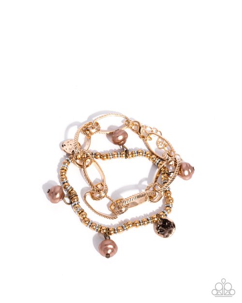 Textured Tempest - Brown - Paparazzi Bracelet Image