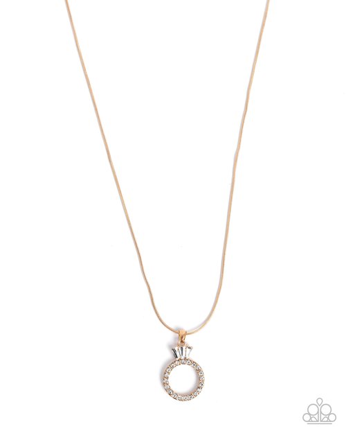 Promise Ring - Gold - Paparazzi Necklace Image