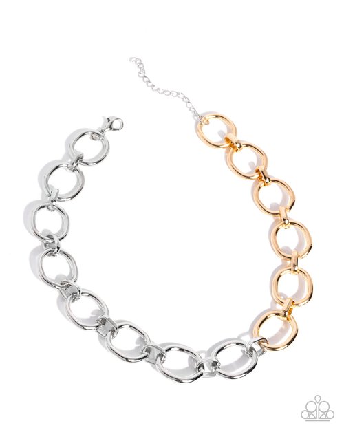 Mismatched Minuet - Silver - Paparazzi Necklace Image