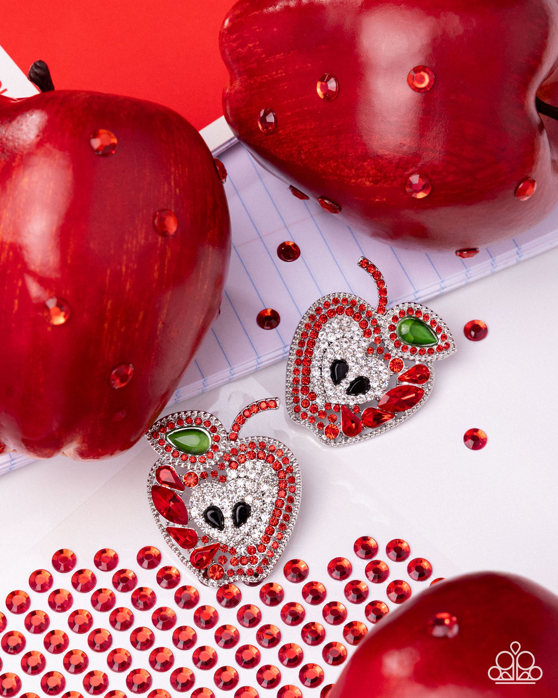 Apple for the Teacher - Red - Paparazzi Earring Image