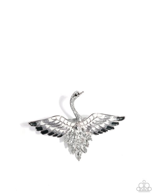 Soaring Swan - Silver - Paparazzi Ring Image