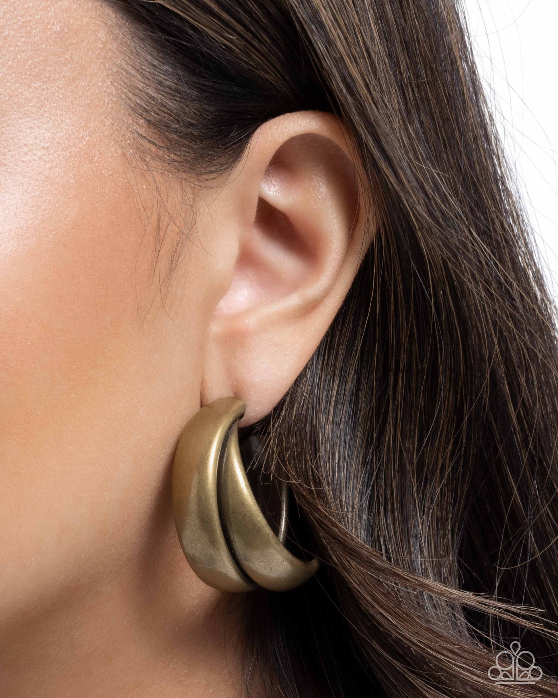 Restless Radiance - Brass - Paparazzi Earring Image
