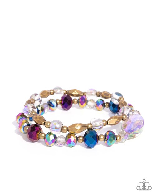 Faceted Fervor - Brass - Paparazzi Bracelet Image