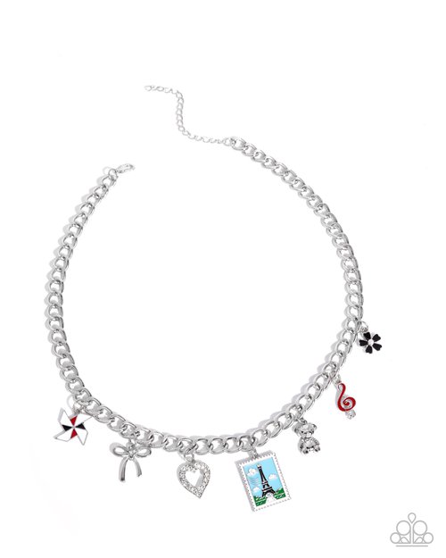 Parisian Pedestal - Red - Paparazzi Necklace Image