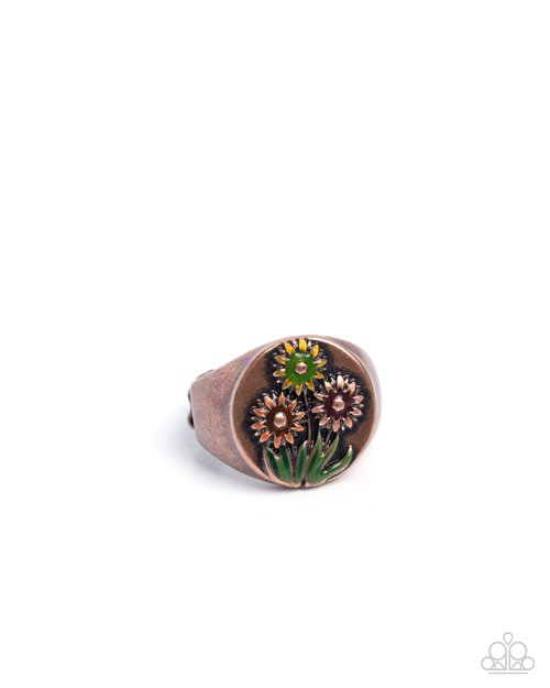 Bouquet Breakthrough - Copper - Paparazzi Ring Image