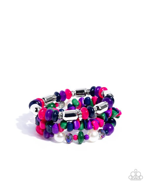Stirring Stack - Purple - Paparazzi Bracelet Image