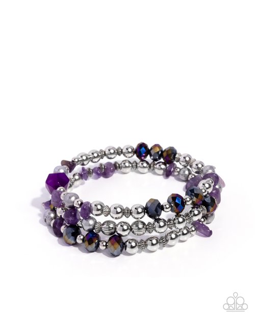 Fresh Fantasy - Purple - Paparazzi Bracelet Image