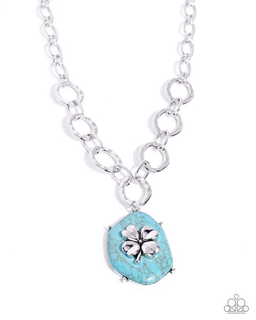 Clover Collection - Blue - Paparazzi Necklace Image