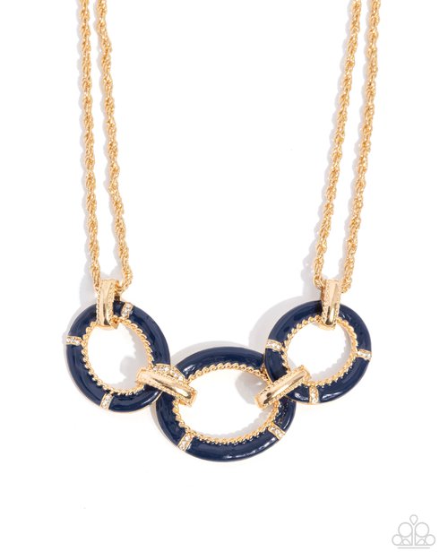 Teamwork Makes the Dream Work - Blue - Paparazzi Necklace Image