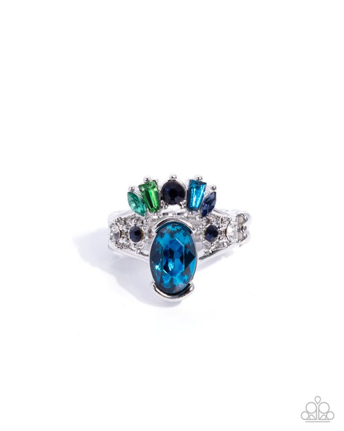 Sovereign Shapes - Blue - Paparazzi Ring Image