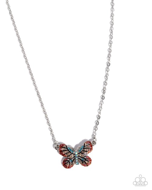 Gliding Glam - Orange - Paparazzi Necklace Image