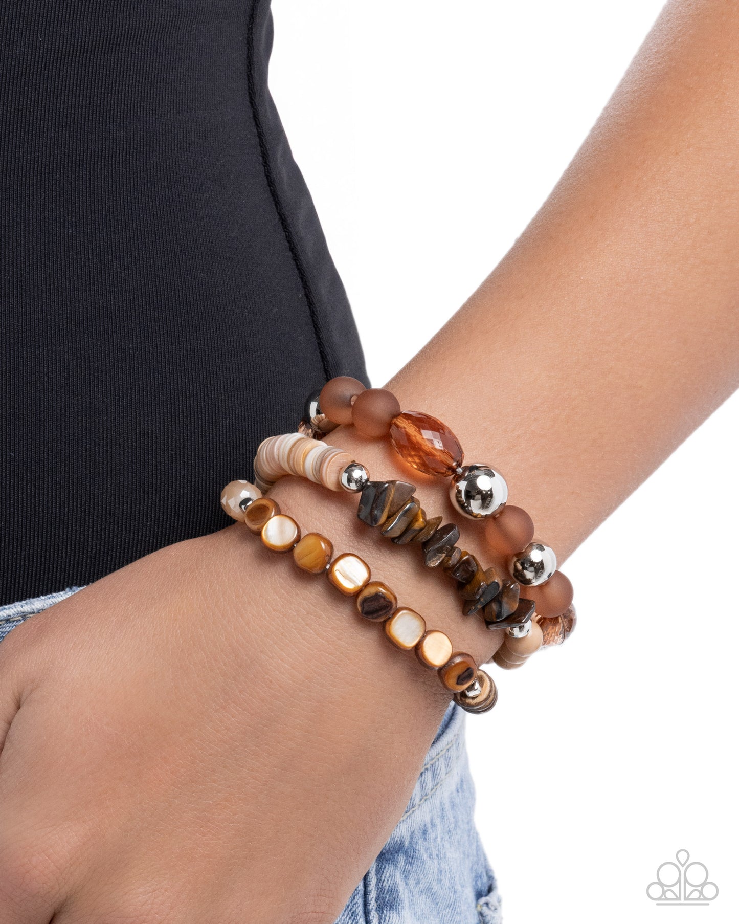 Seasonal Stretch - Brown - Paparazzi Bracelet Image