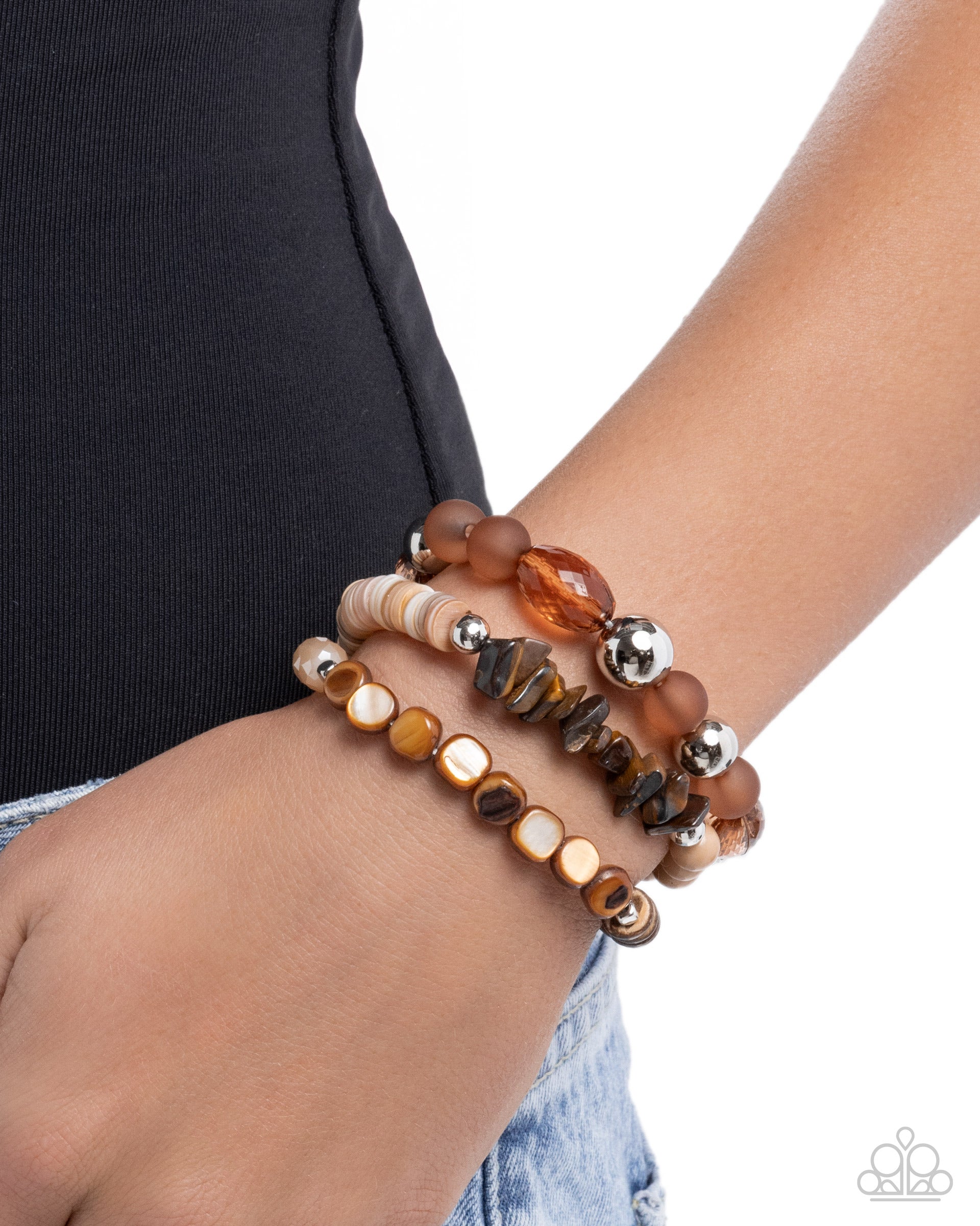 Seasonal Stretch - Brown - Paparazzi Bracelet Image