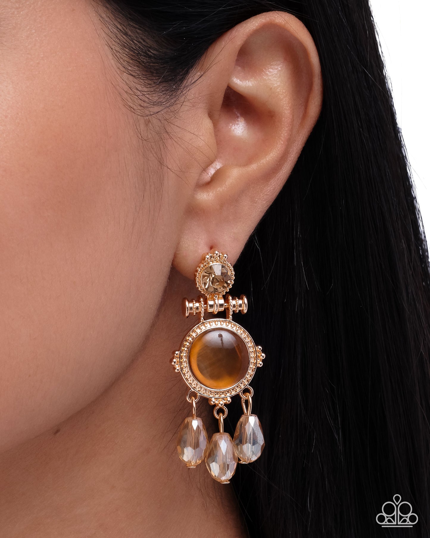 Easygoing Elevation - Brown - Paparazzi Earring Image