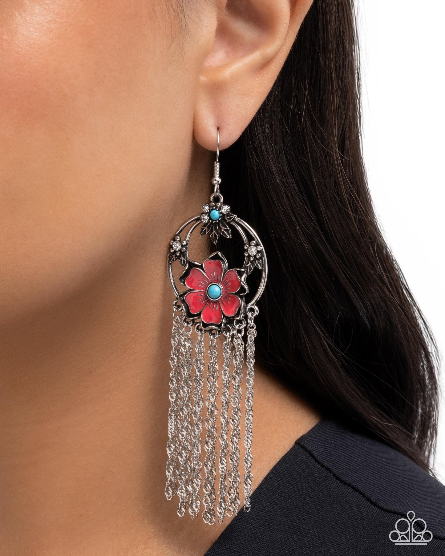 Festive Fringe - Pink - Paparazzi Earring Image