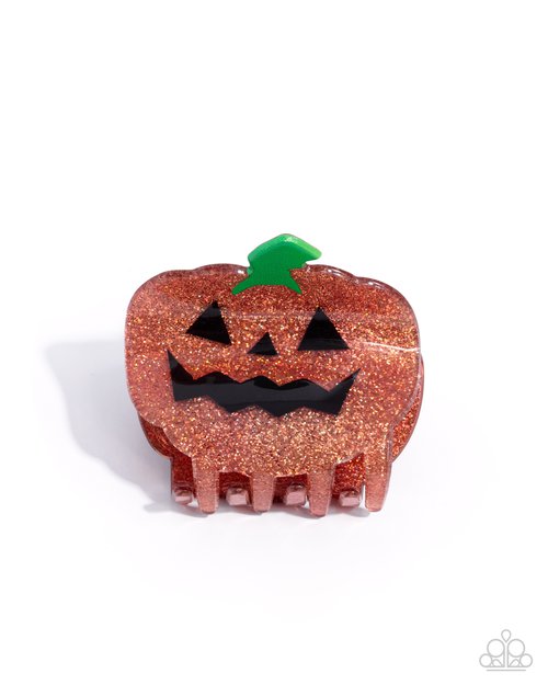 Jubilant Jack-O-Lantern - Orange - Paparazzi Hair Accessories Image