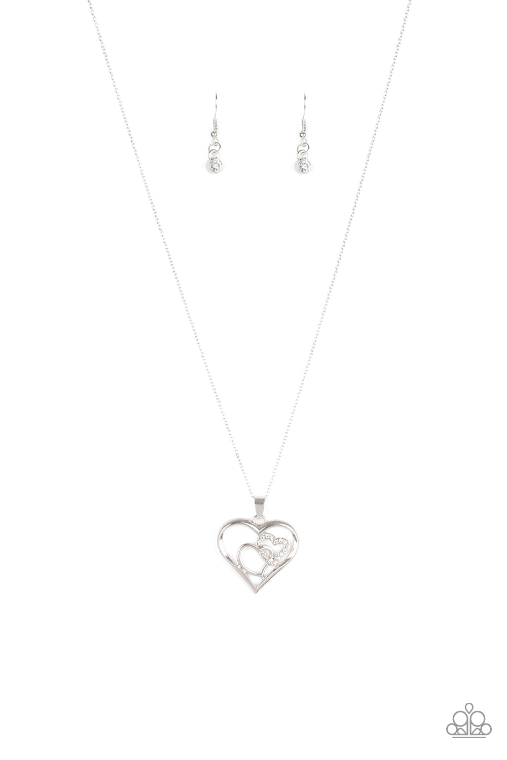 Paparazzi Necklace ~ Cupid Charm - White