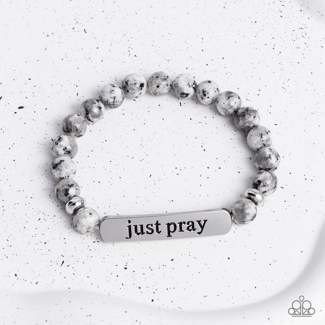 Paparazzi Bracelet ~ Just Pray - Silver