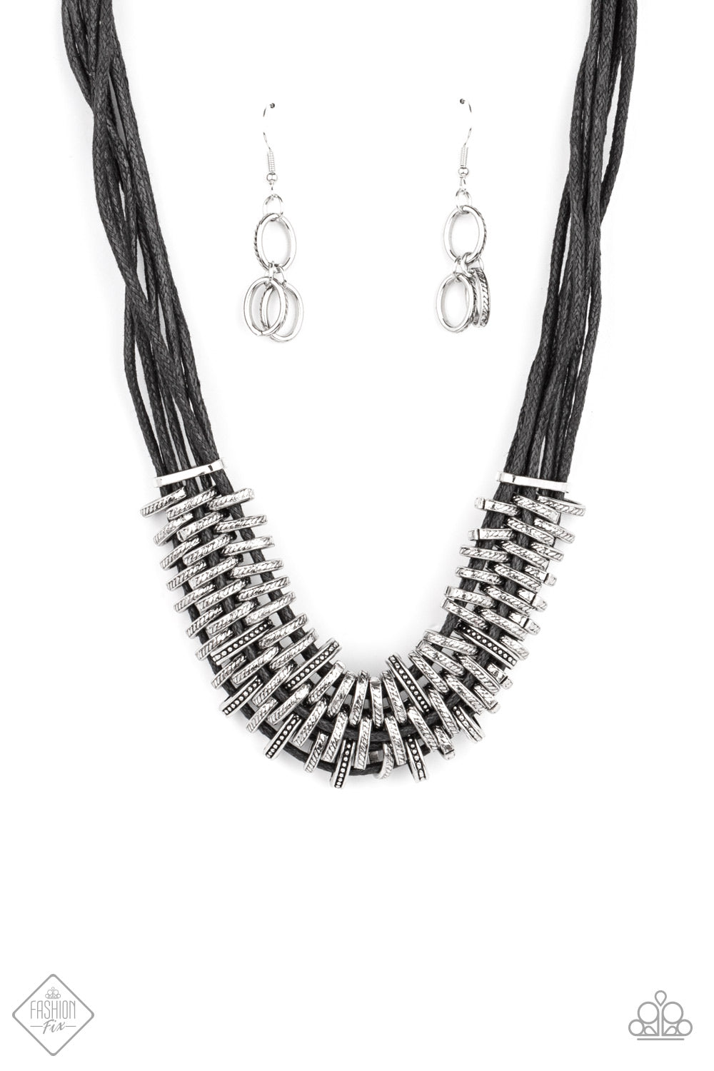 Paparazzi Necklace Fashion Fix April 2021 ~ Lock, Stock, and SPARKLE - Black