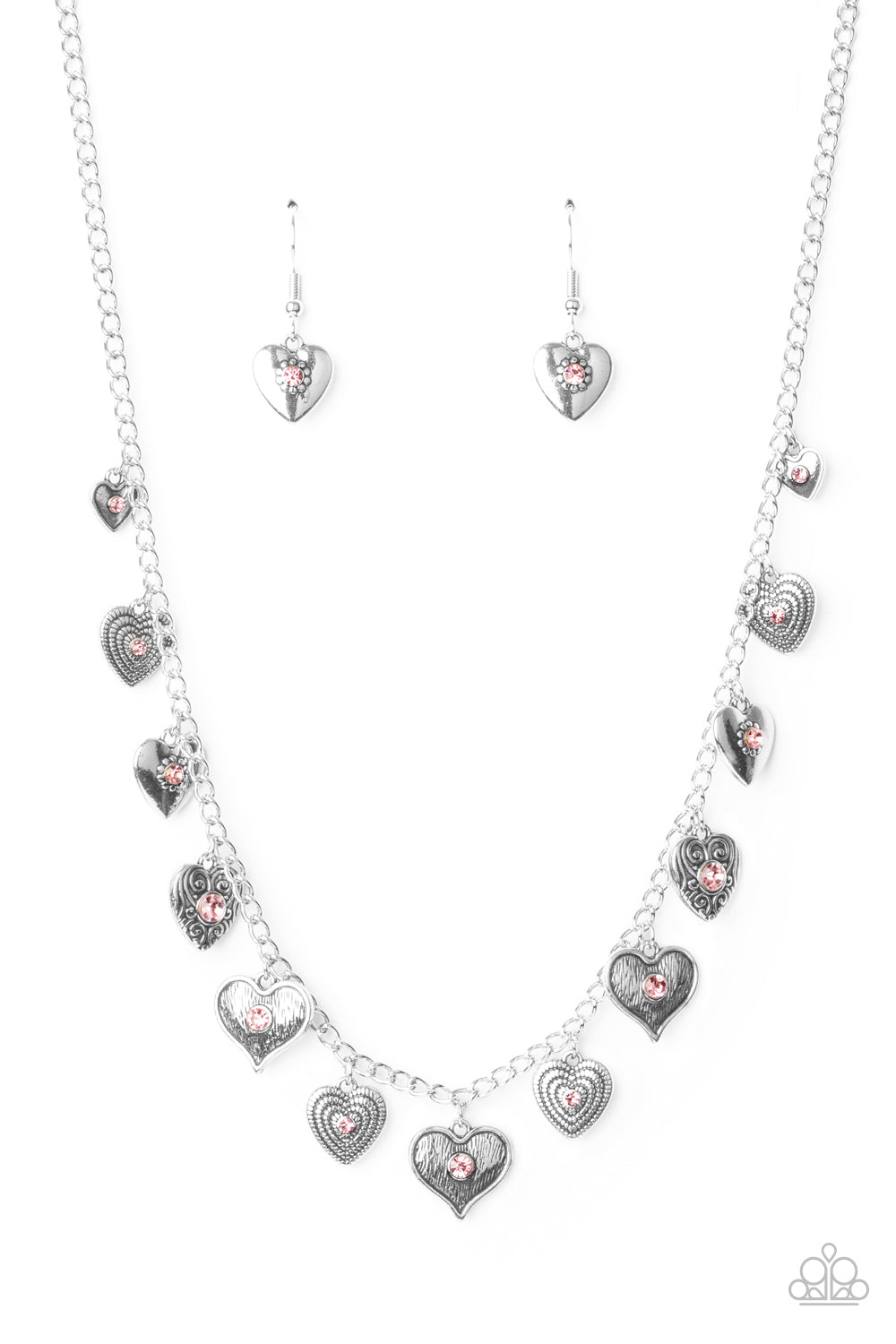 Paparazzi Necklace ~ Lovely Lockets - Pink