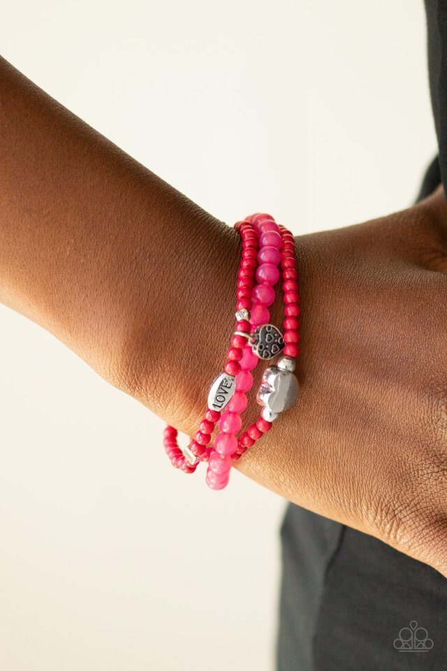 Paparazzi Bracelet ~ Really Romantic - Pink