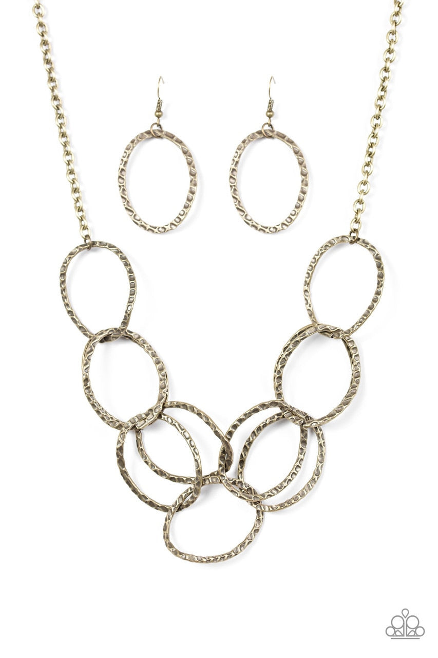 Paparazzi Necklace ~ Circus Royale - Brass