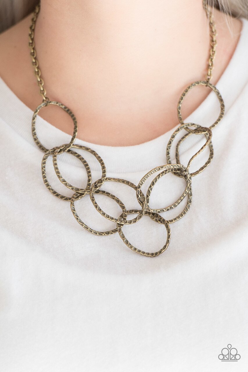 Paparazzi Necklace ~ Circus Royale - Brass