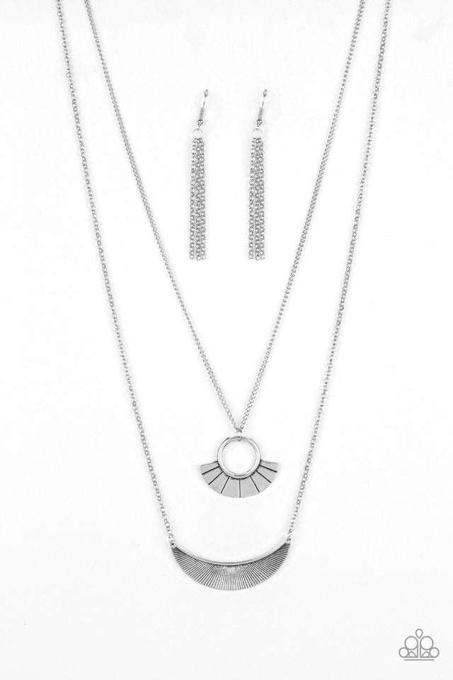 Paparazzi Necklace ~ Tribal Trek - Silver