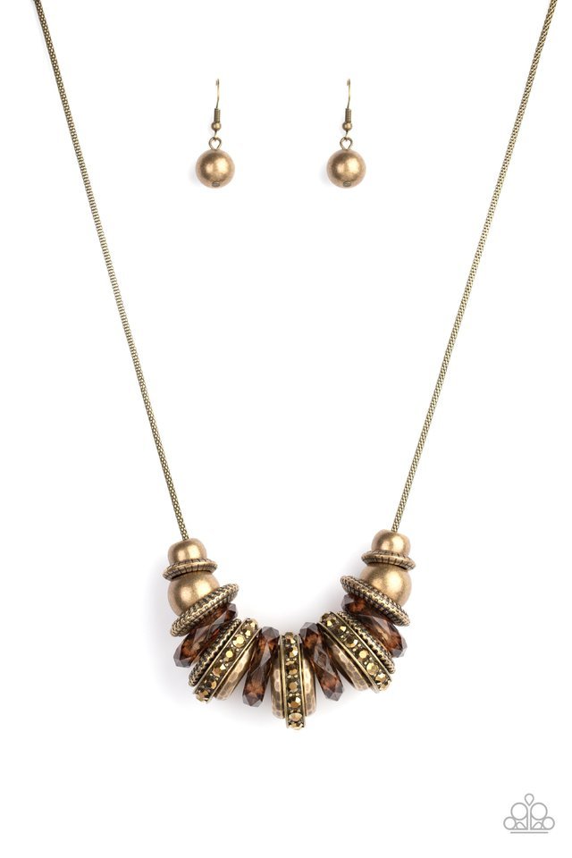 Paparazzi Necklace ~ Metro Mantra - Brass